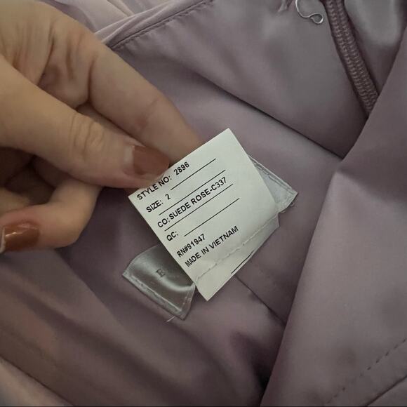 Dessy Collection Style 2896 Strapless Chiffon Bridesmaid Dress in Suede Rose - Picture 9 of 9